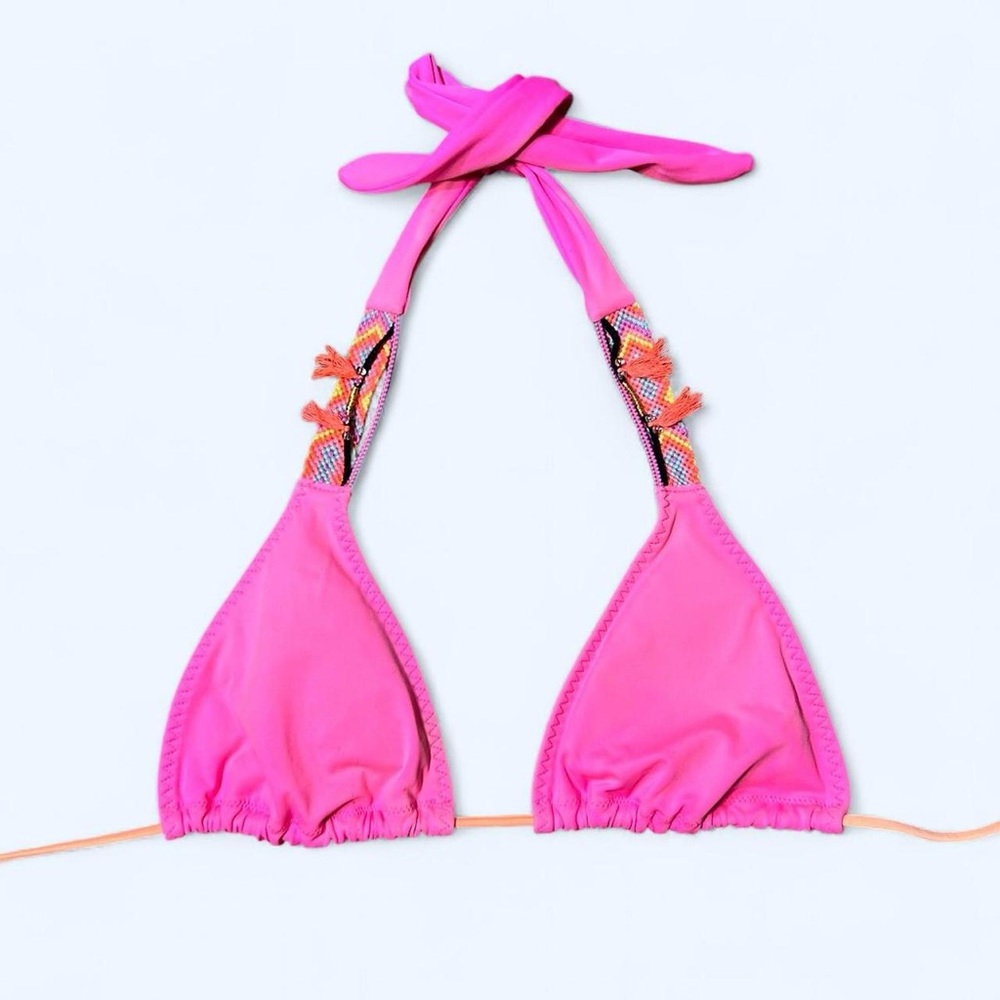 Y2K Boho Pink Bikini Top!